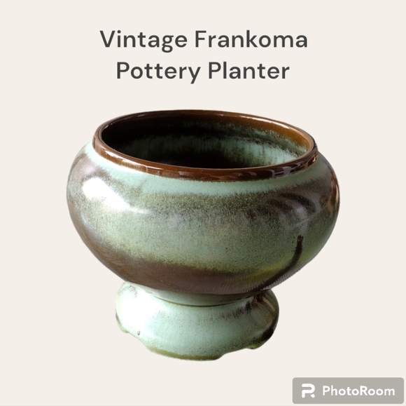 Vintage Frankoma Pottery Prairie Green #225 Planter - Picture 2 of 5
